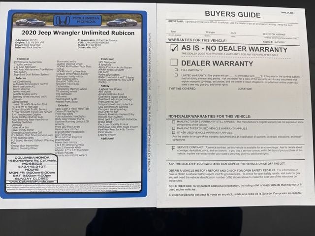 2020 Jeep Wrangler Unlimited Rubicon