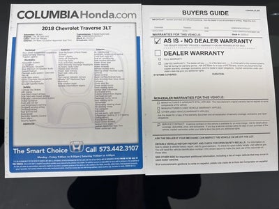 2018 Chevrolet Traverse 3LT