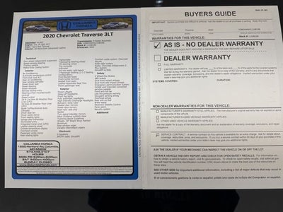 2020 Chevrolet Traverse 3LT