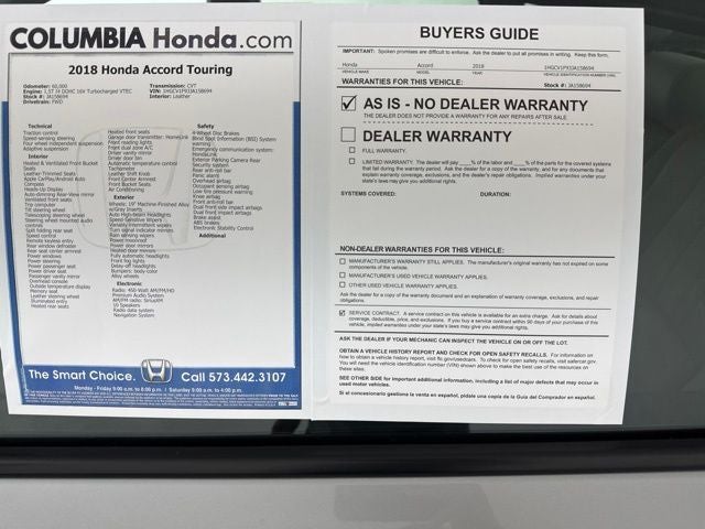2018 Honda Accord Touring