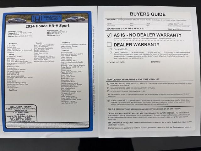2024 Honda HR-V Sport