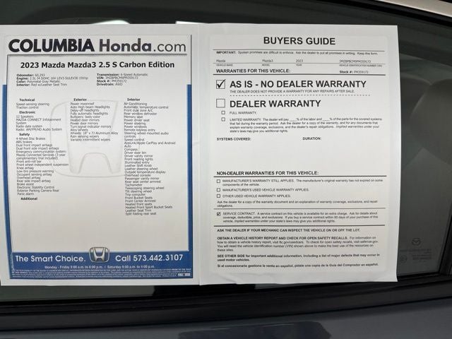 2023 Mazda Mazda3 2.5 S Carbon Edition