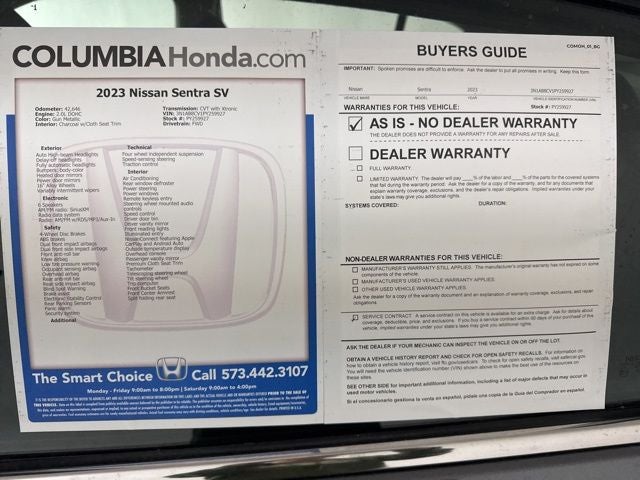 2023 Nissan Sentra SV