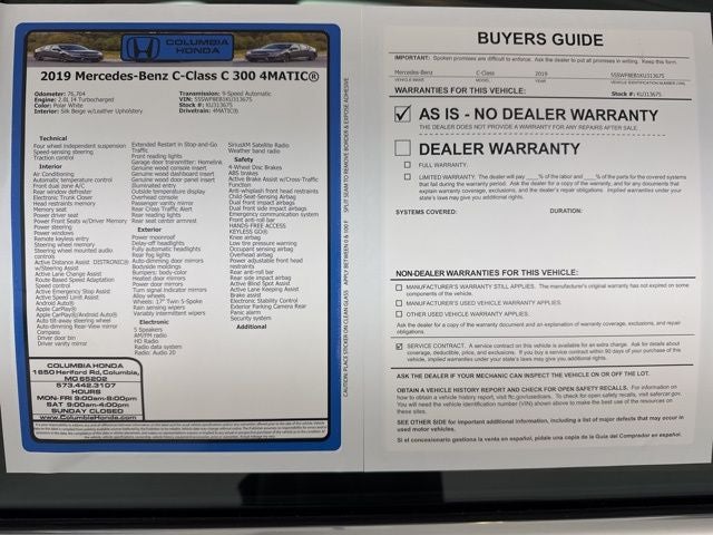 2019 Mercedes-Benz C-Class C 300 4MATIC®