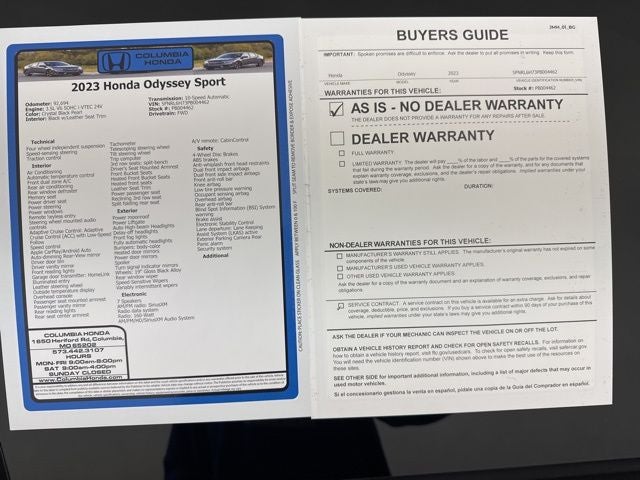 2023 Honda Odyssey Sport