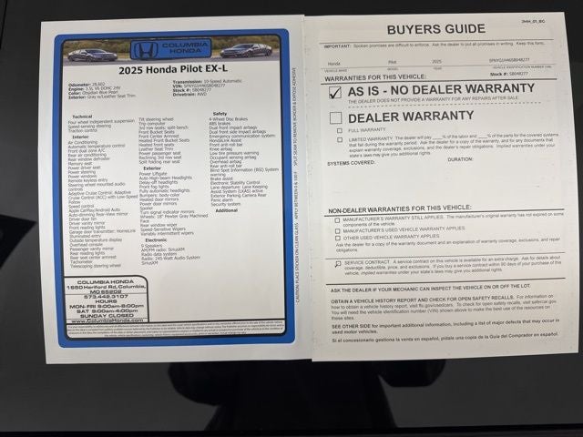 2025 Honda Pilot EX-L