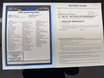 2024 Honda Pilot Elite