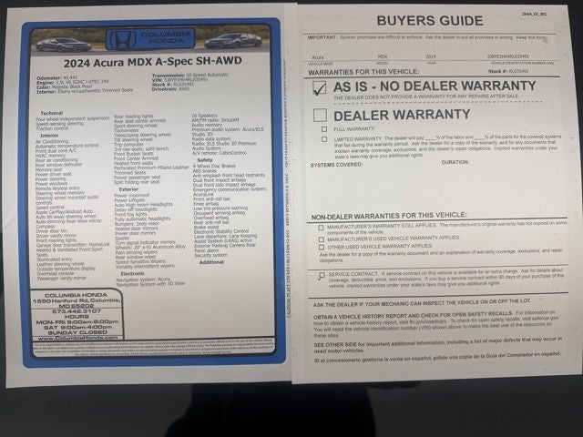 2024 Acura MDX A-Spec SH-AWD