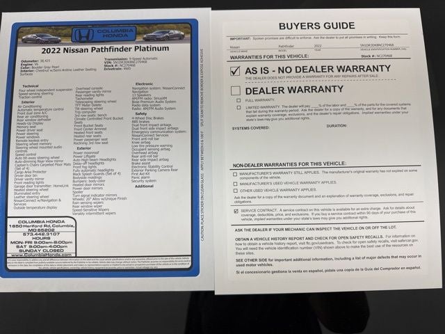 2022 Nissan Pathfinder Platinum