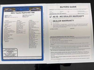 2021 Toyota Highlander XSE