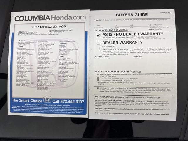 2022 BMW X3 sDrive30i