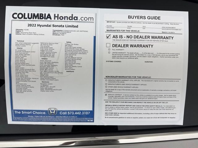 2022 Hyundai Sonata Limited