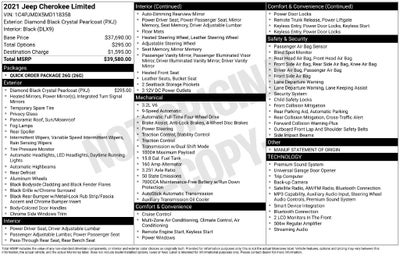 2021 Jeep Cherokee Limited