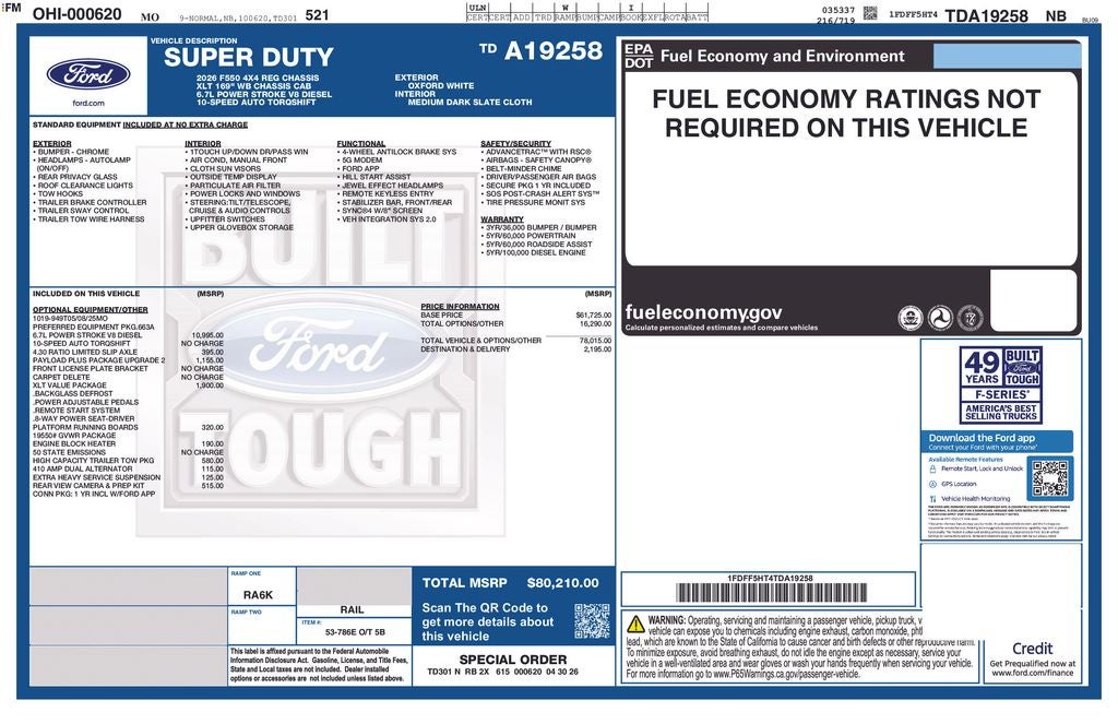 2026 Ford F-550SD XLT DRW