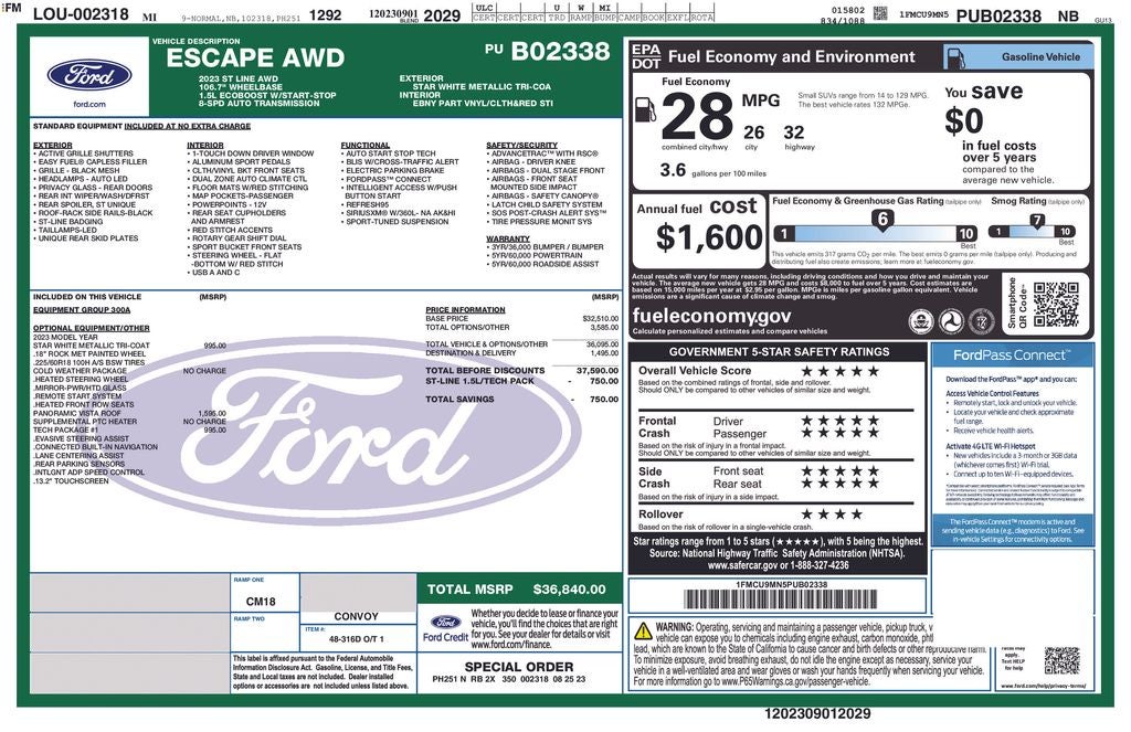 2023 Ford Escape ST-Line