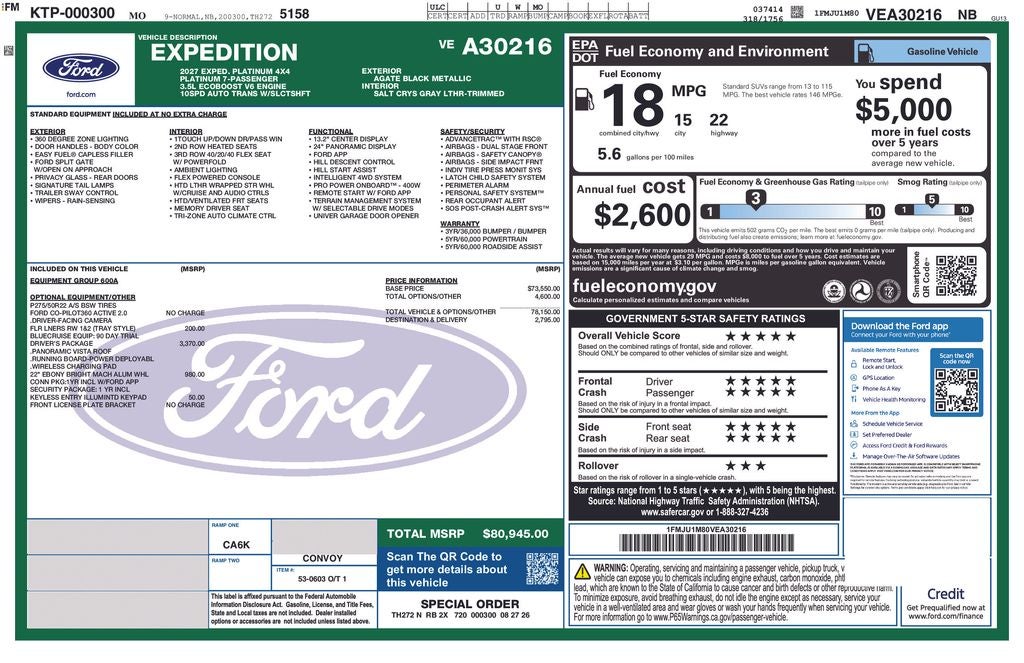 2027 Ford Expedition Platinum