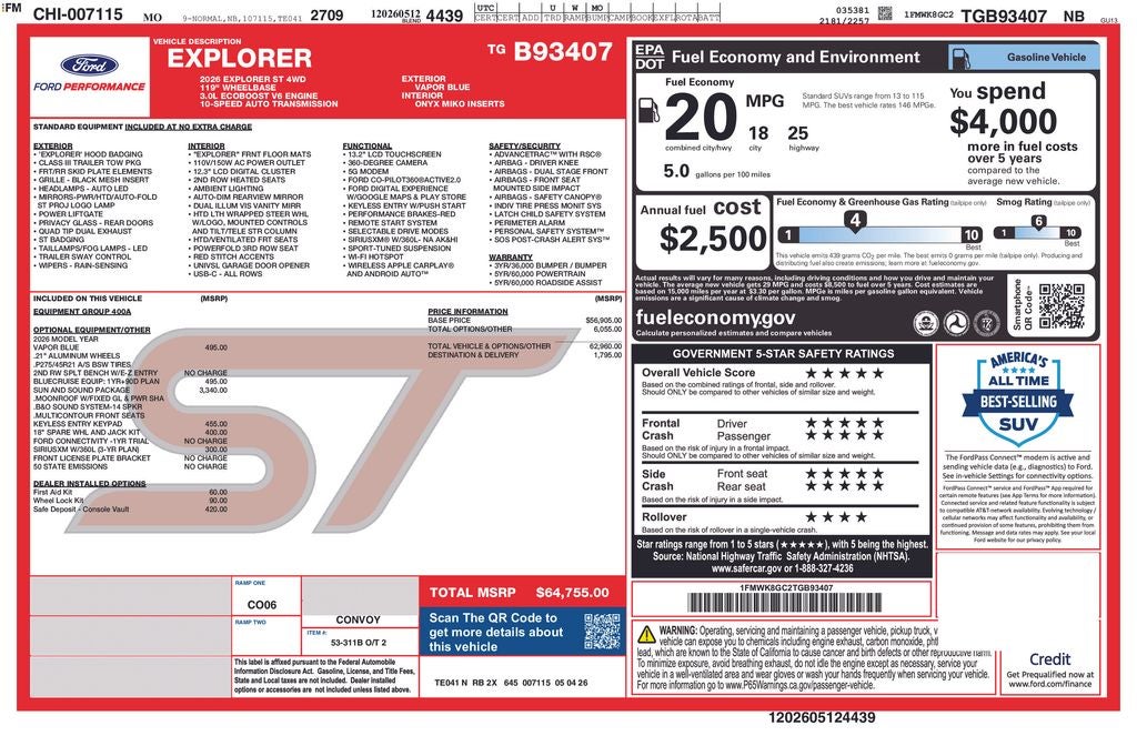 2026 Ford Explorer ST 4WD's photo