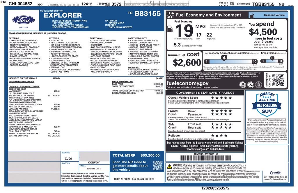 2026 Ford Explorer Tremor 4WD's photo