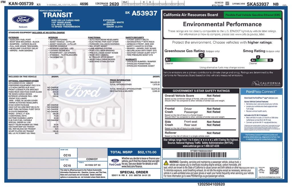2025 Ford Transit-250 Base