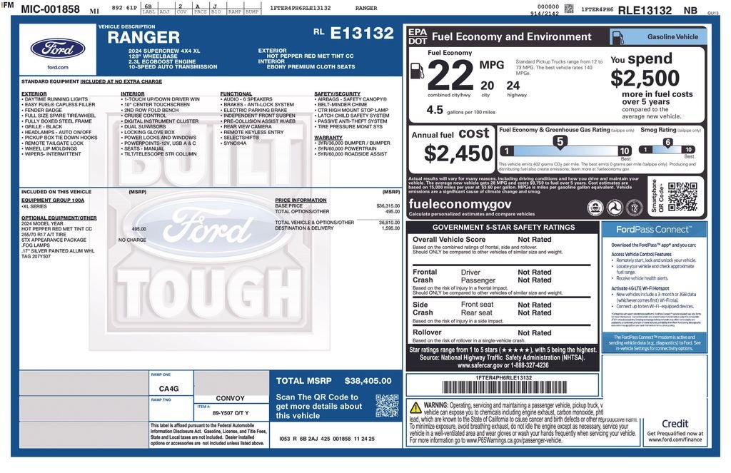 2024 Ford Ranger XL