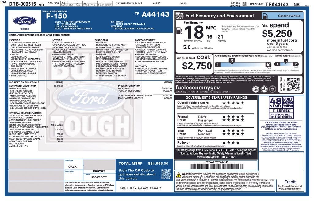 2026 Ford F-150 Tremor