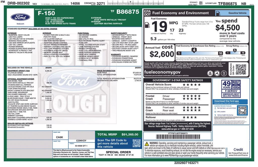 2026 Ford F-150 Platinum