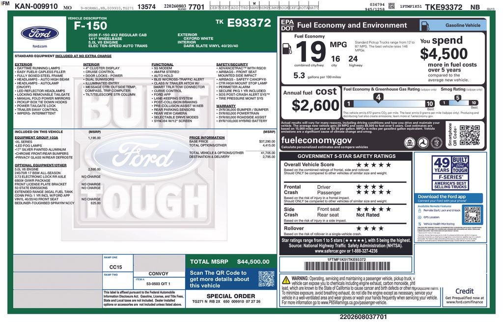 2026 Ford F-150 XL