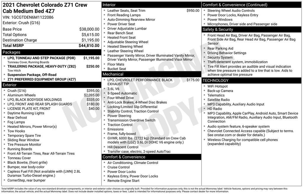 2021 Chevrolet Colorado Z71