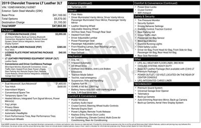 2019 Chevrolet Traverse 3LT