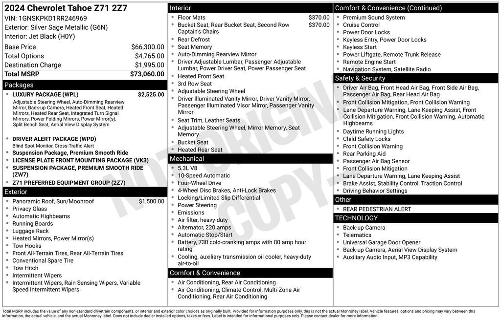 2024 Chevrolet Tahoe Z71