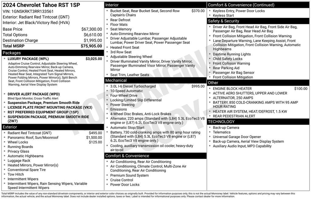 2024 Chevrolet Tahoe RST