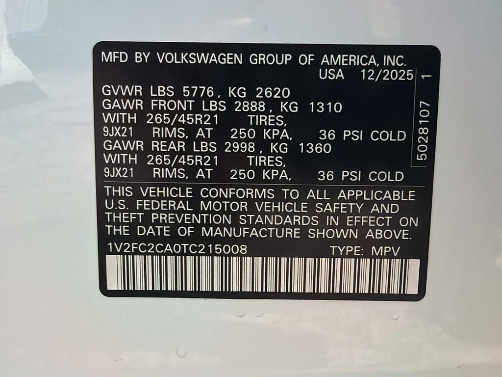 2026 Volkswagen Atlas Cross Sport 2.0T SEL Premium R-Line
