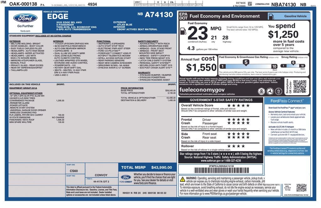 2022 Ford Edge SEL