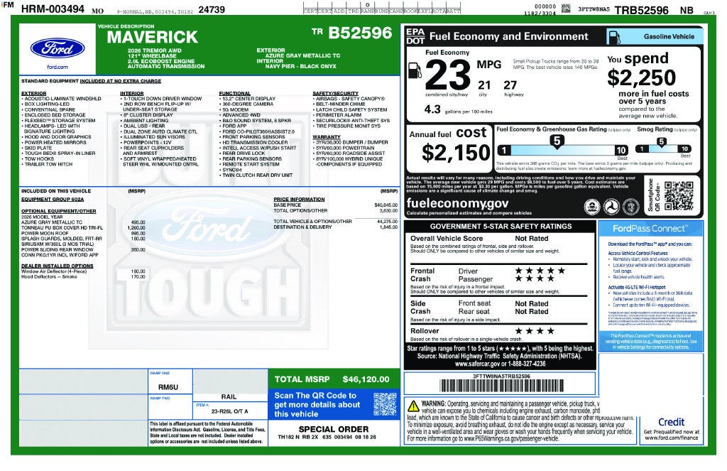 2026 Ford Maverick Tremor