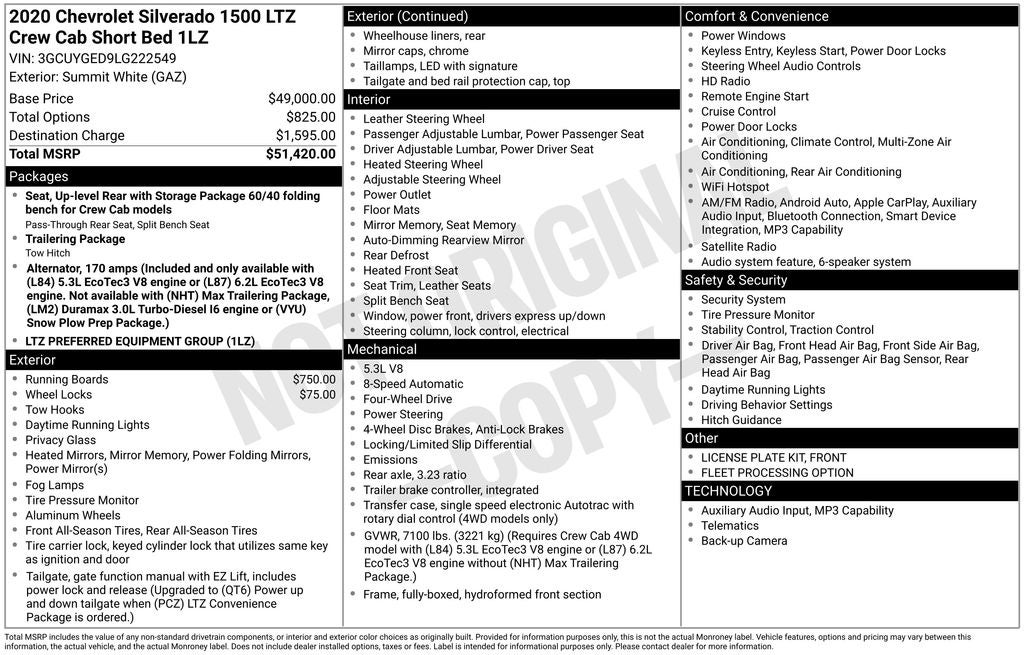 2020 Chevrolet Silverado 1500 LTZ