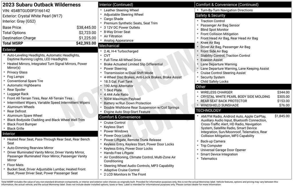 2023 Subaru Outback Wilderness