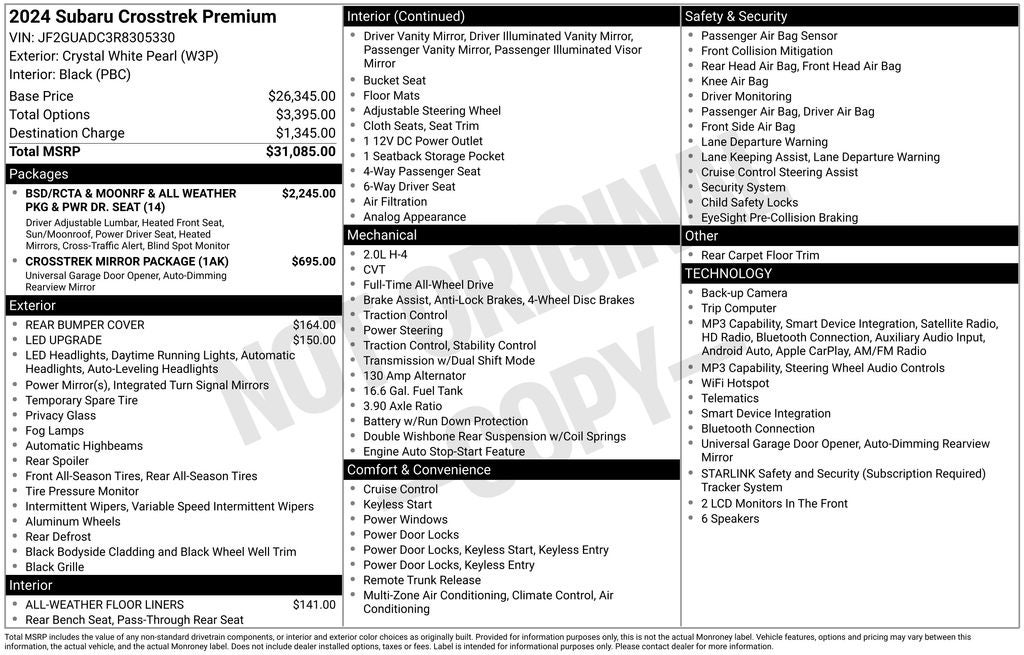 2024 Subaru Crosstrek Premium