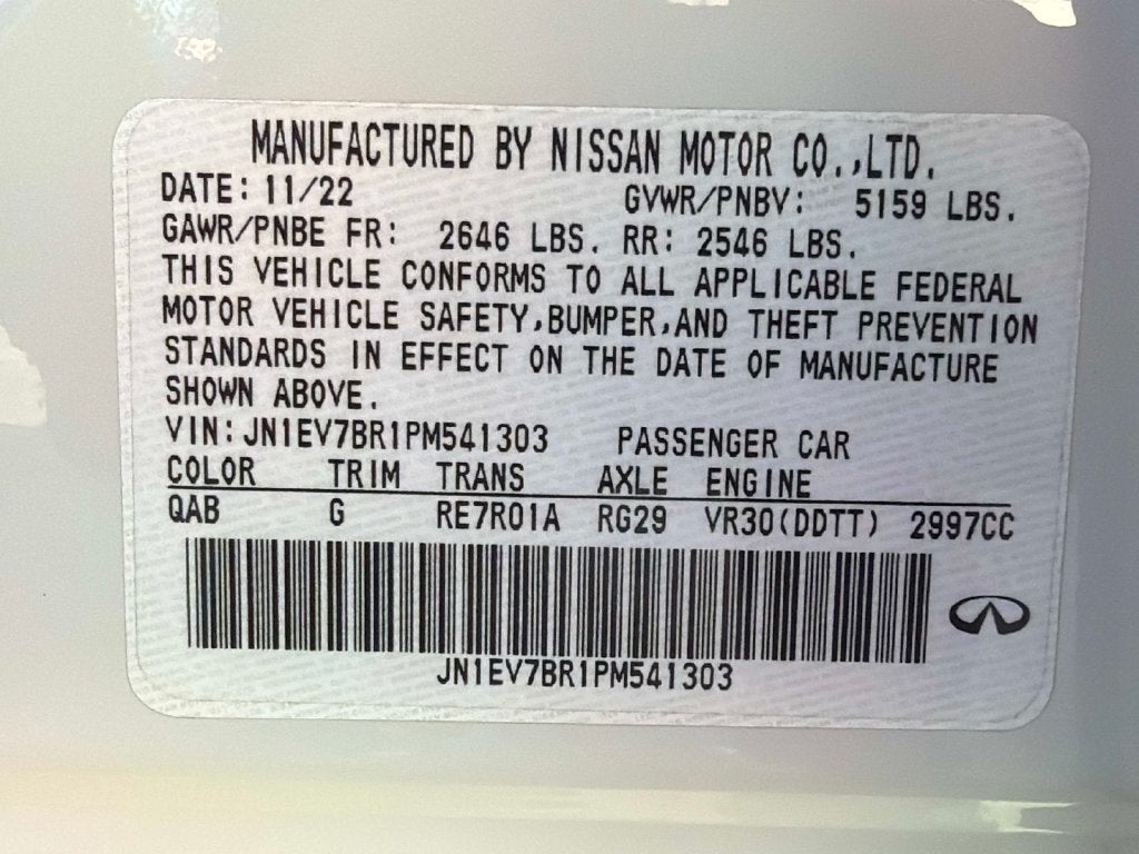 2023 INFINITI Q50 LUXE