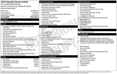 2025 Hyundai Venue Limited