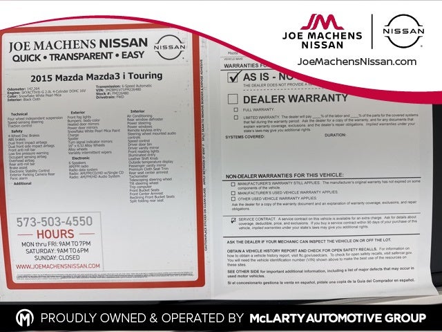 2015 Mazda Mazda3 i Touring