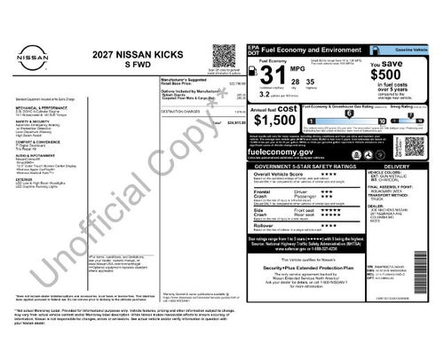 2027 Nissan Kicks S