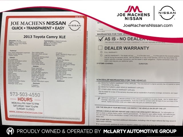 2013 Toyota Camry XLE