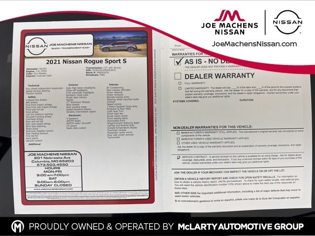 2021 Nissan Rogue Sport S