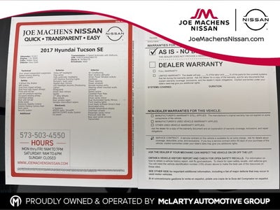 2017 Hyundai Tucson SE