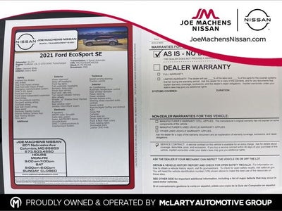 2021 Ford EcoSport SE