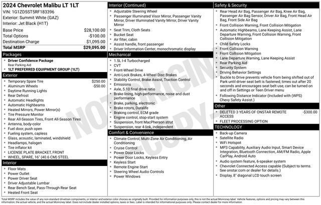2024 Chevrolet Malibu LT 1LT