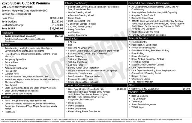 2025 Subaru Outback Premium