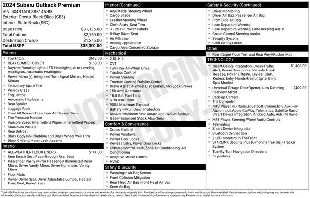 2024 Subaru Outback Premium