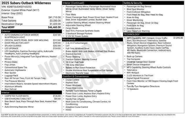 2025 Subaru Outback Wilderness