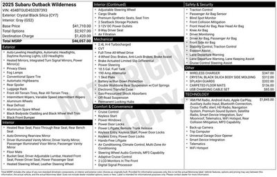 2025 Subaru Outback Wilderness